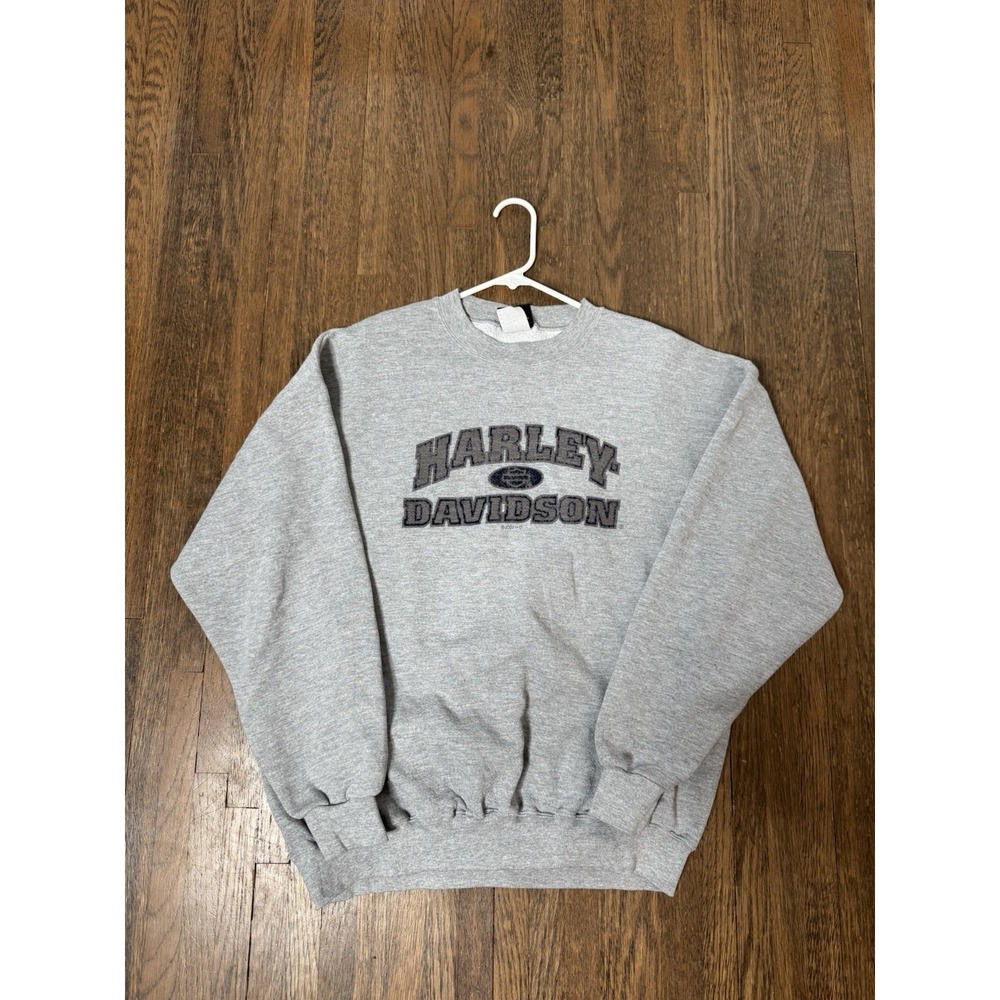 Vintage 2000 Harley-Davidson Crewneck Sweatshirt Grey R.K. Stratman XL Y2K